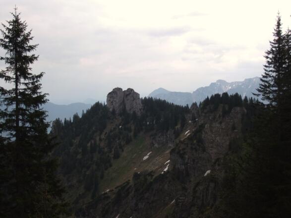 Blick zum Gipfel des Ettaler Manndl