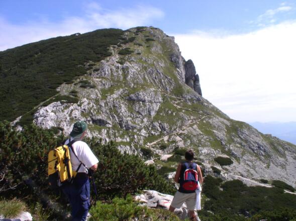 Letzter Anstieg vor der Mittagsscharte 1670 m