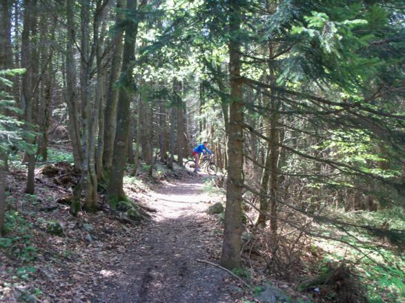 Abfahrt von der Hütte.