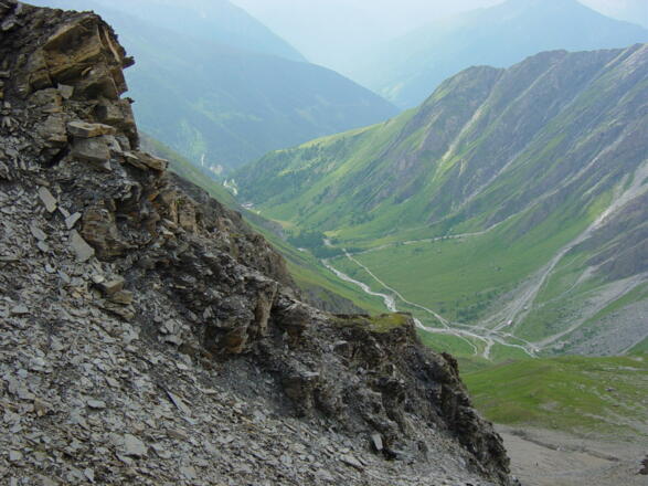 Blick von der Pfortscharte ins Ködnitztal und zum Lucknerhaus