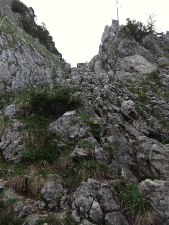 Starpunkt des 15 minütigen Klettersteiges