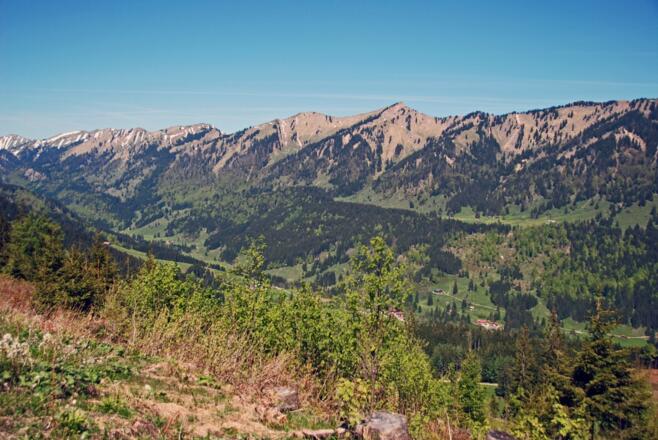 Blick auf die Nagelfluhkette