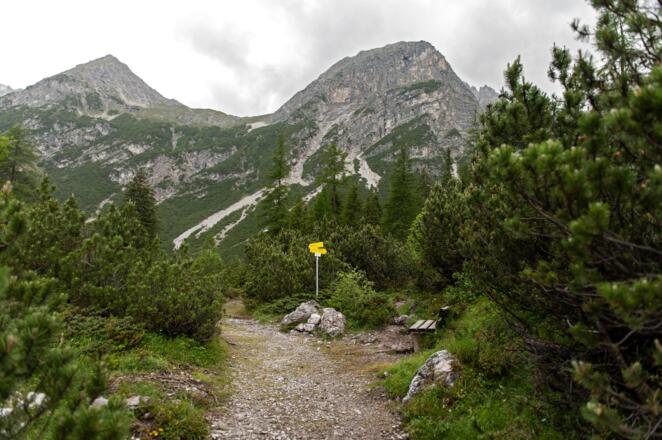 Wegkreuzung Würtemberger Haus - Steinseehütte