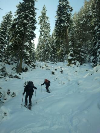 Weiter mühsam aufwärts.