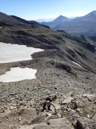 Kurzer Steilaufschwung