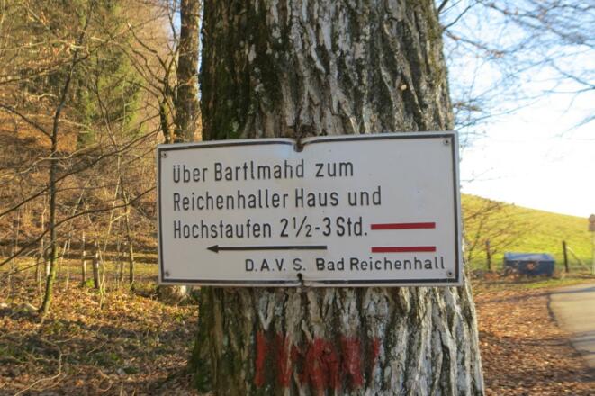 Abzweigung Zufahrt Padinger Alm