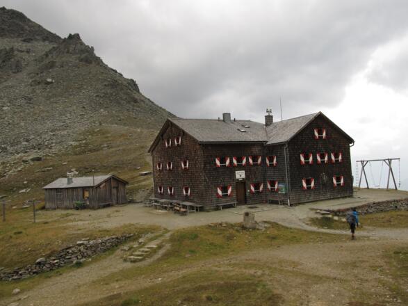 die Glorerhütte im Bergertörl