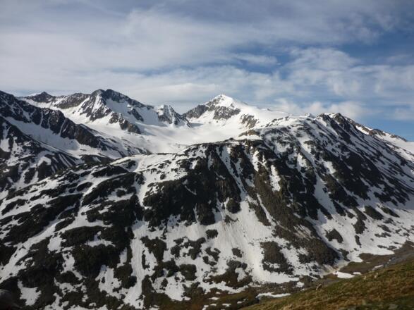 Marzellkamm und Similaun von der Kreuzspitze gesehen