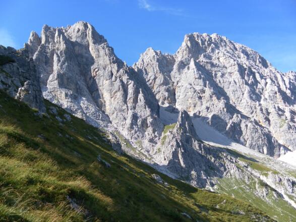 Traunspitzl li und Gr. Ochsenhorn re vom Hirschbadsattel