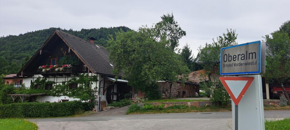 Ab der Ortschaft Oberalm geht es wieder bergauf...