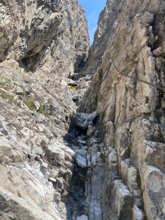 versicherter Aufstieg zur Marchreisenspitze