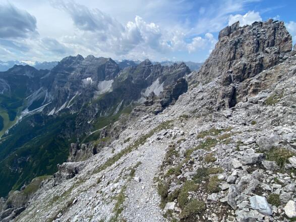 Abstieg von der Marchreisenspitze