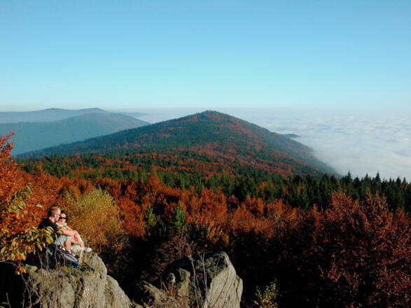 Herbstfernsicht zum Klausenstein