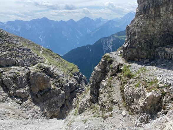 Abstieg von der Marchreisenspitze