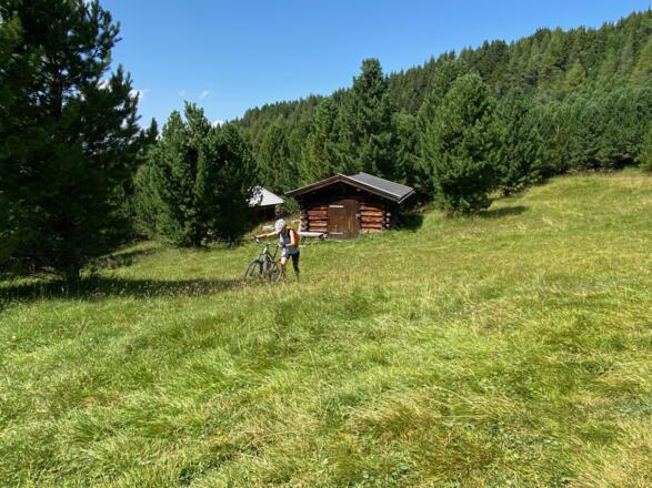 Nach einer ausgiebigen und genussvollen Rast bei den Heustadln, geht es zurück zum Traktorweg.