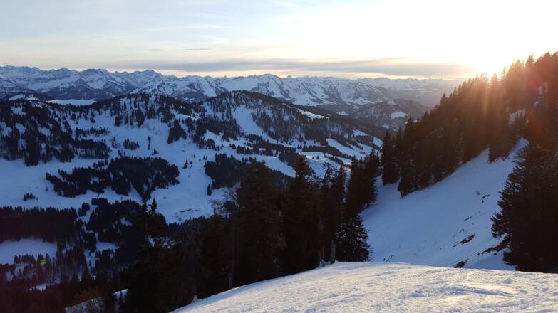 Blick Richtung Schweiz (Säntismassiv)