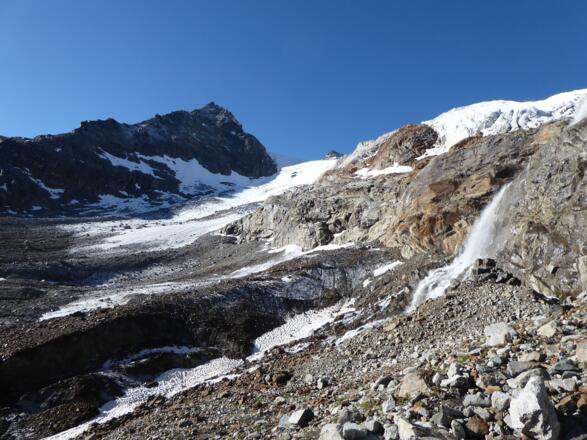 Im Schuttkar oberhalb der Rampe