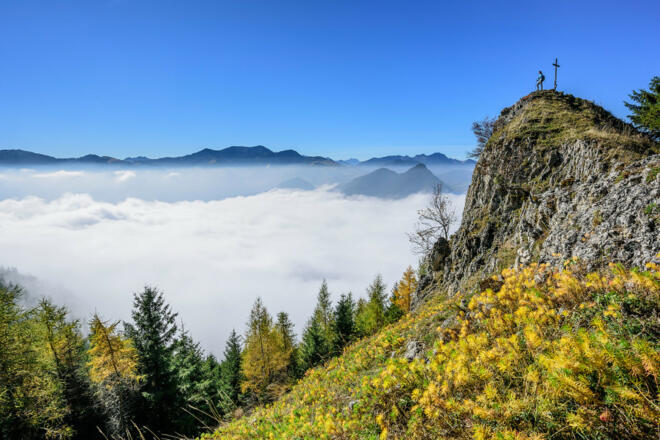 Der Rehleitenkopf mit seinem kleinen, nach Westen abbrechenden Gipfel.