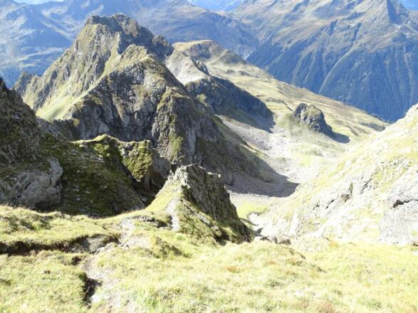 Hier gings steil bergauf