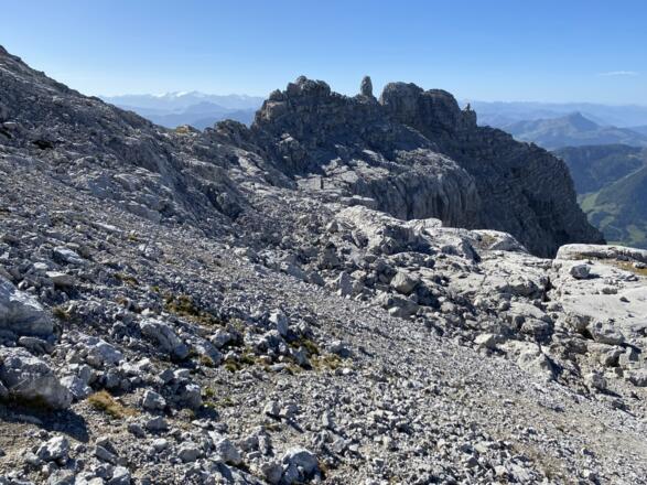 Seitenblick beim Aufstieg zum Westlichen Reifhorn