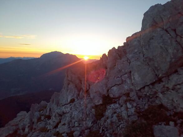 Sonnenaufgang auf dem Weg zum Hocheck