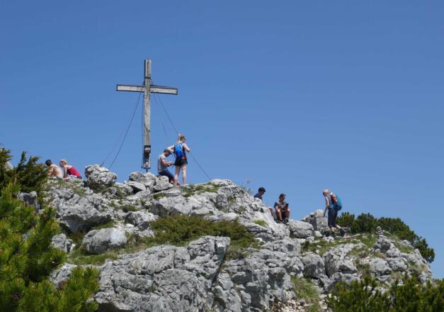Gipfelankunft an der Gedererwand