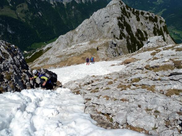 Abstieg, kurz vor dem Schönen Fleck