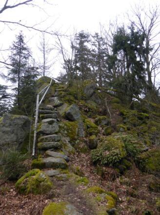 Einstieg in die "Steinerne Wand"