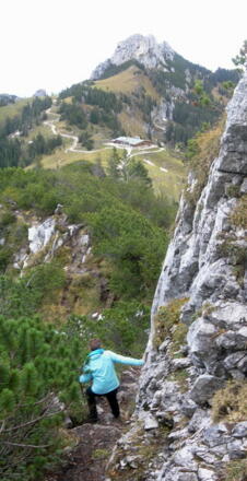 Abstieg von der Scheibenwand