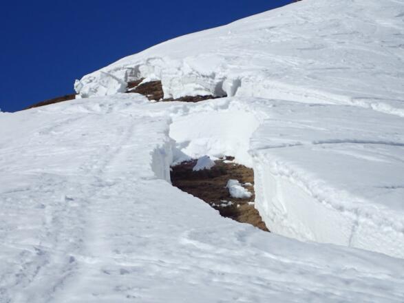 Gleitschneeanriss - heute ist hier Schluss