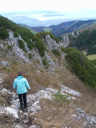 Abstieg von der Scheibenwand