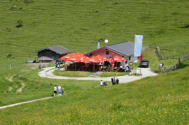 Die Maisalm liegt in einer Grassenke und bietet schmackhafte Kost.