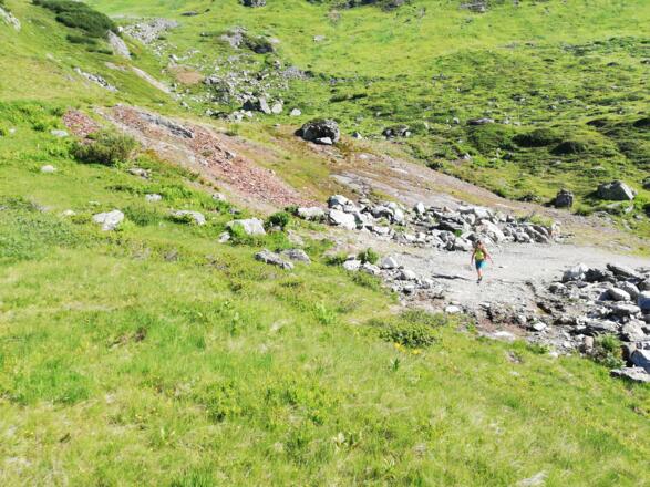 Wenn man den Abzweiger bei Hütte verpasst, kommt man kurz nachher am Ende der Straße auf den richtigen Wanderweg