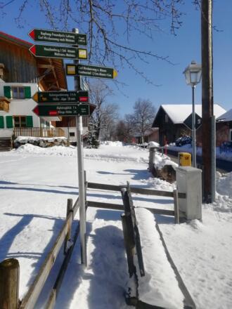 Abzweigung Höflealpe in Diepolz