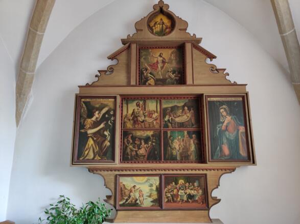 Herrentierbach - Kirche, Altar vo 1683