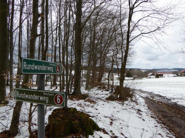 Wegmarkierung kurz vor Lehenbach