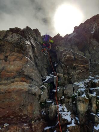Der Kamin am Normalweg