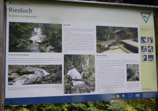 Riesloch Wasserfall - Infotafel