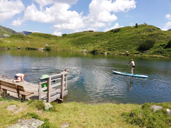 Baden erlaubt am Krumschnabelsee und 2020 gab es sogar ein SUP for free