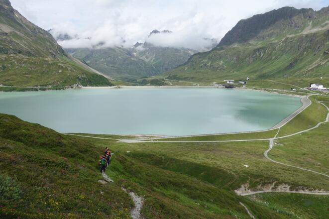 Der Silvretta-Stausee - kurz nach dem Aufbruch