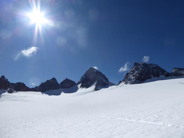 Der Piz Buin vom Ochstentaler Gletscher