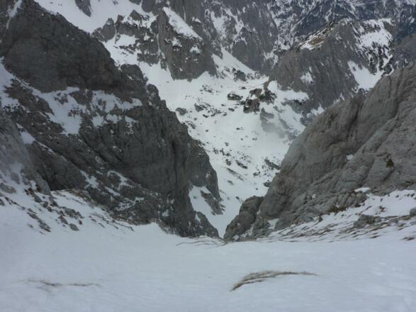 Blick in die Tiefe am Ende des Mittelteils