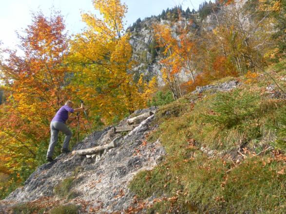 herbstlicher Anstieg zum Südkamm