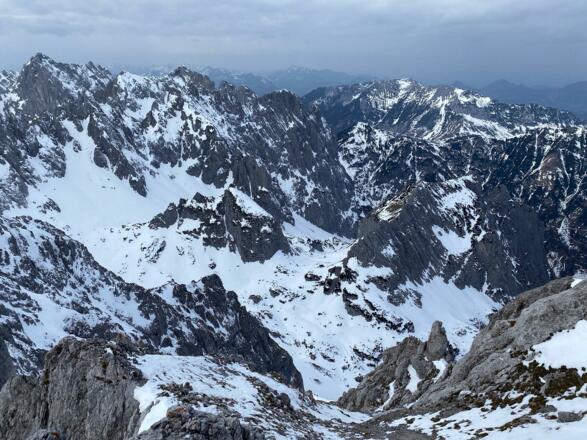 Vom Gipfel zurück zur Hütte