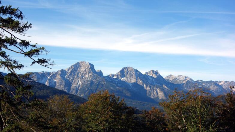 Rückblick vom Jagdsteigbeginn ~820m zum Zwölferkogel, Woising bis Schönberg