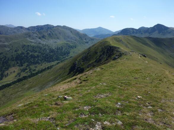 Rückblick vom Aufstieg zum Sauereggnock