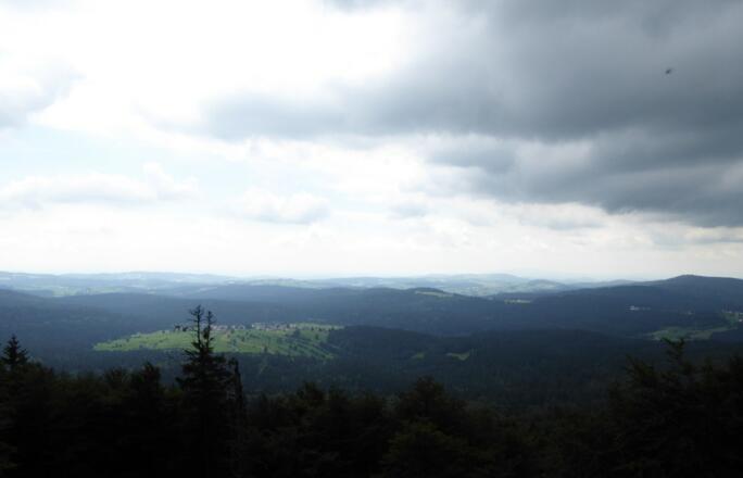 Blick vom Aussichtpunkt am Almberg
