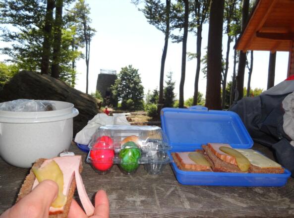 Brotzeit am Hirschenstein