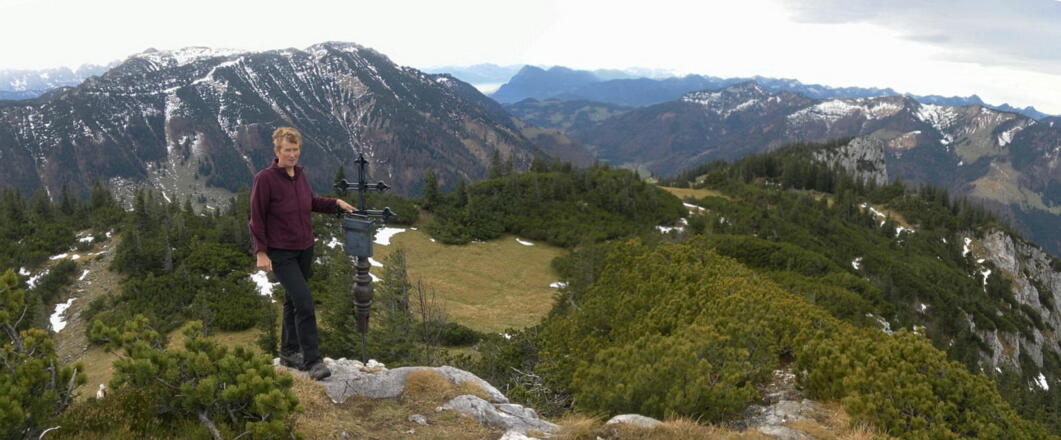 Bauernwandgipfel, links die Aschentaler Wände, rechts die Sonnenwand