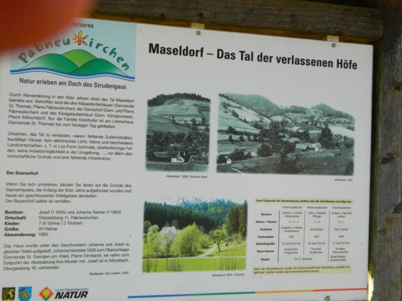 Infotafel: Tal der verlassenen Höfe